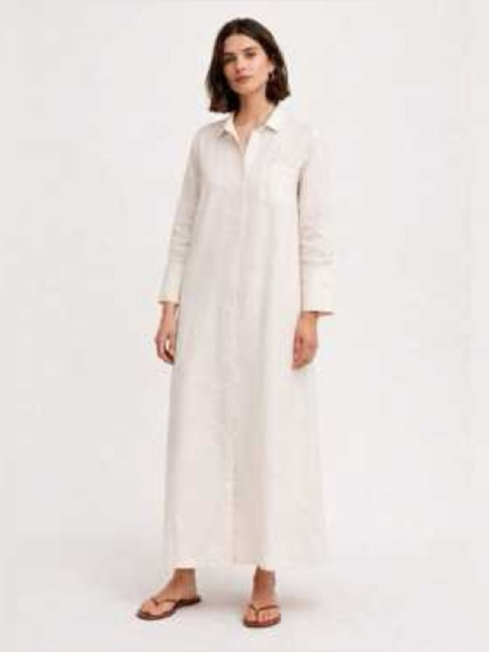 J. Crew Long beach shirt in linen-cotton blend